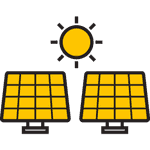 Sun and Solar Panels